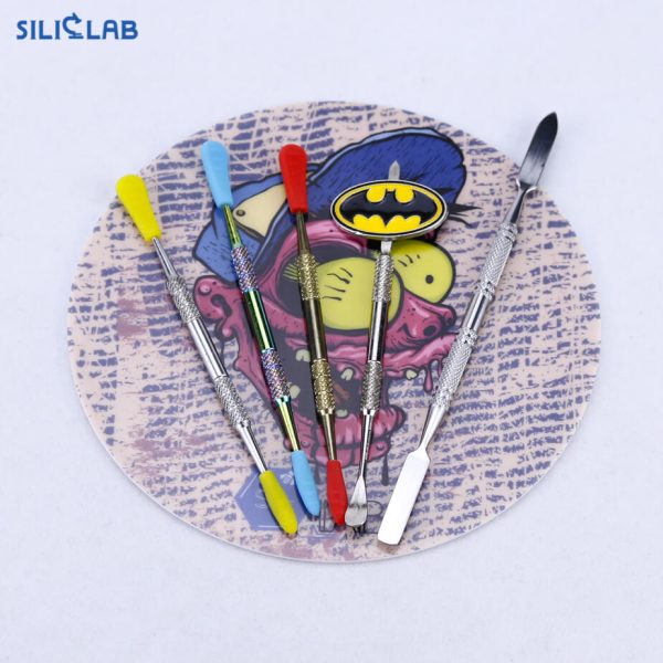 15cm Custom Patterned Printed Non Stick Silicone Dab Pad