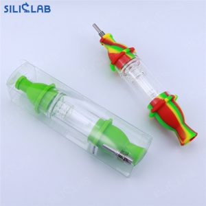 Lighthouse Glass Silicone Nectar Collector with 10mm Titanium Nail packaging