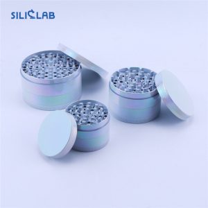 Mermaid colored Zinc alloy grinder product display