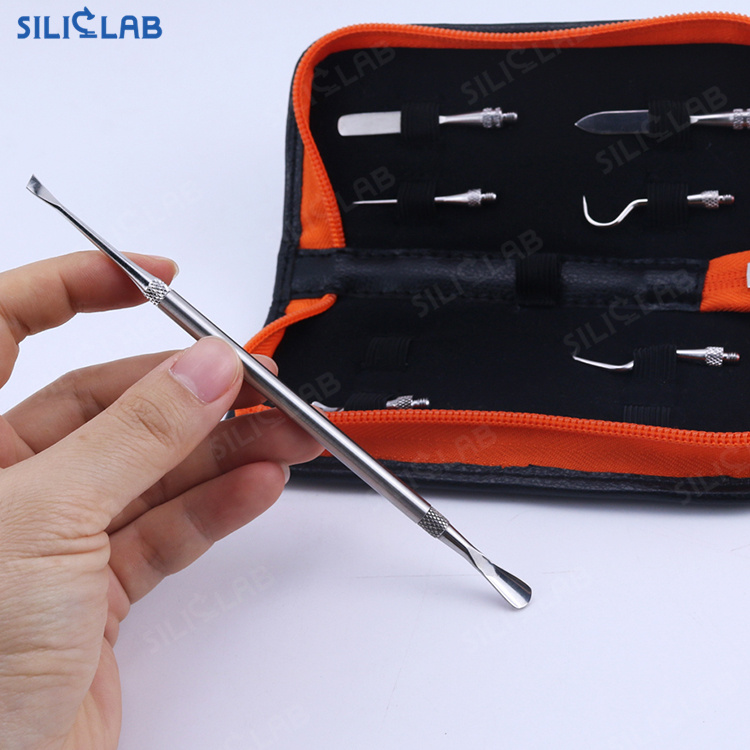 Premium Carving Stainless Steel Dabber Tool Set With Protective Carry Case  9 pcs Dab Tool Wax Accessories - Siliclab
