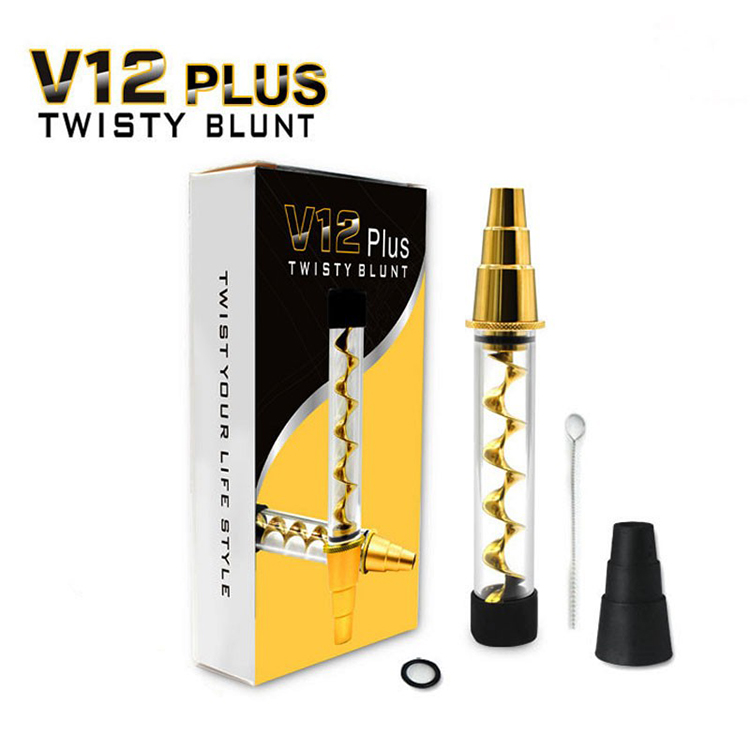 V12 Plus 14mm Joint Insertable Glass Blunt Kit 4 Inches - Siliclab