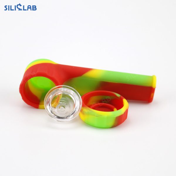 classic silicone pipe with glass bowl