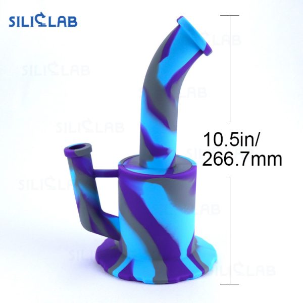 10.5 inch Oil Rig Silicone Glass Smoking Water Pipes