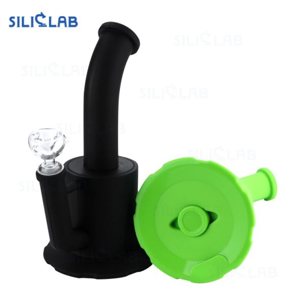 Silicone Smoking bongs with Glass Smoke Bowl