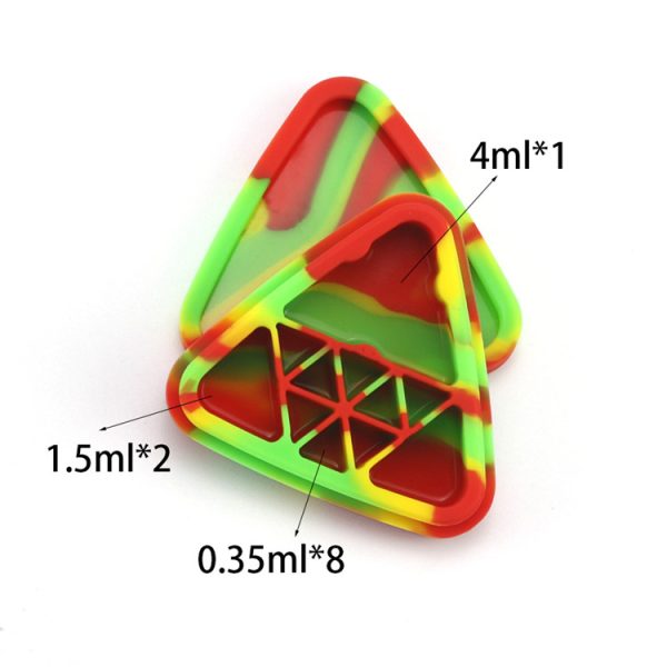 silicone jars dab wax container triangle