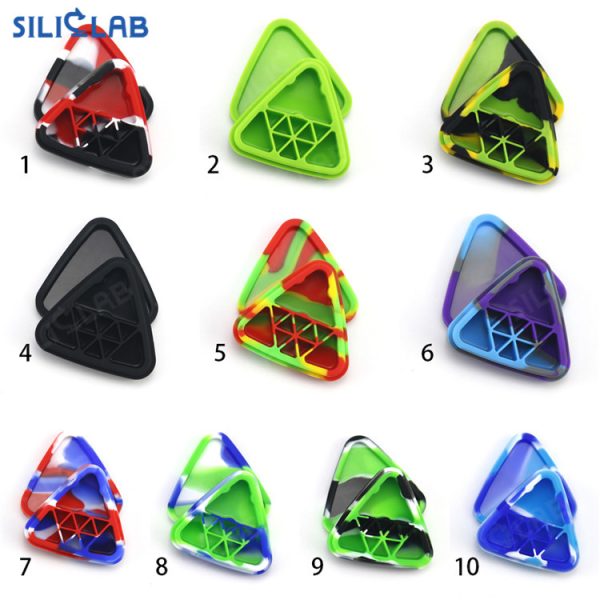 triangle silicone dab container