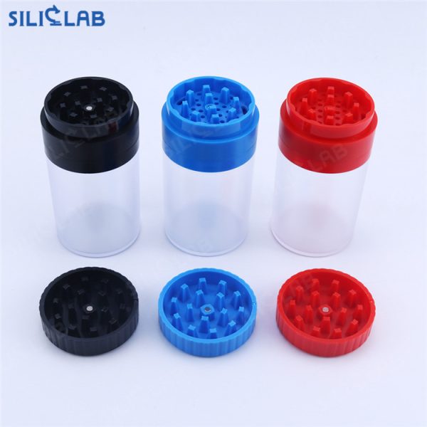 4 PART PLASTIC GRINDER WITH CONTAINER