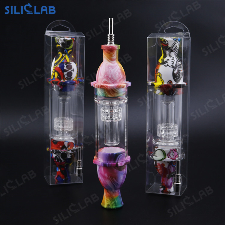 Silicone Nectar Collector With Glass Water Filter