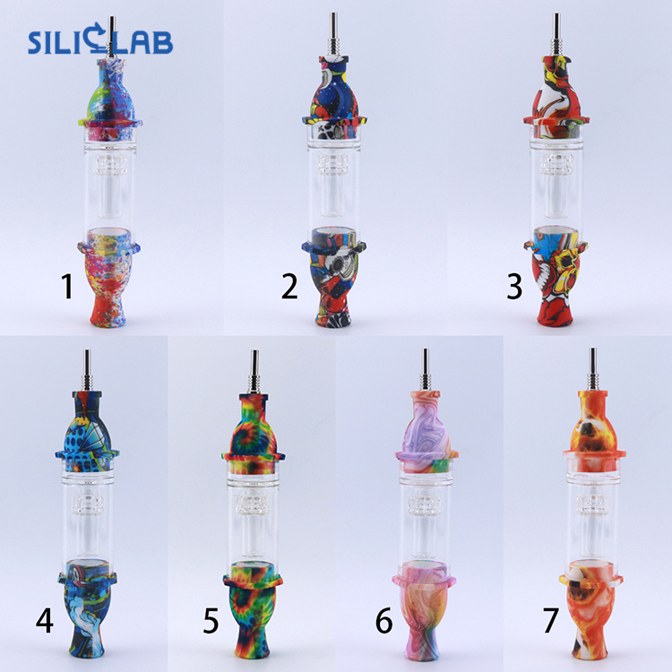 Silicone Travel Wax Oil Smoking DAB Kit Glass Nectar Collector - China  Nectar Collector and Glass Nectar Collector price