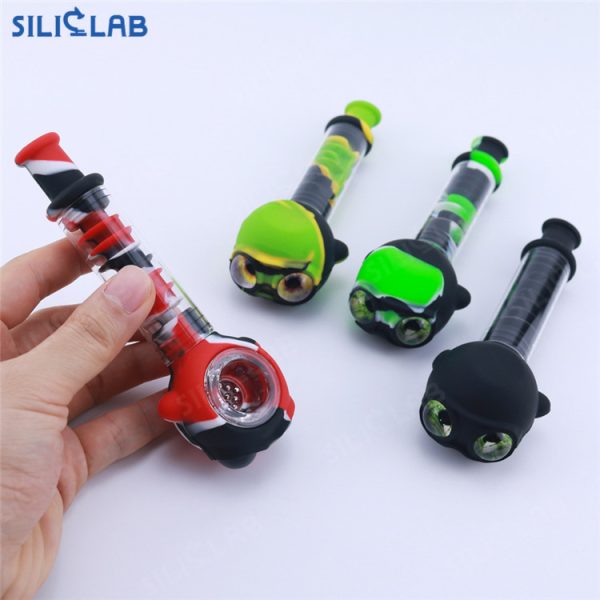 silicone glass smoking pipe