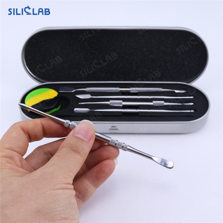 Siliclab Custom Travel Gift Bag Dab Kit 410 Stainless Steel 10pcs Dab Tool  Oil Wax Dabber - Siliclab