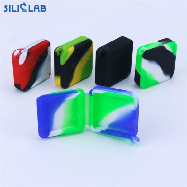 Square one-piece 9ml silicone jar