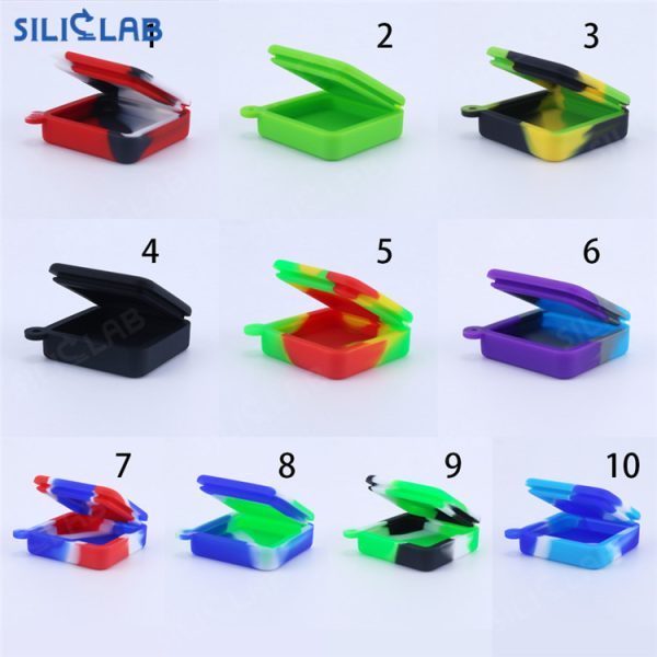 Square one-piece silicone jar