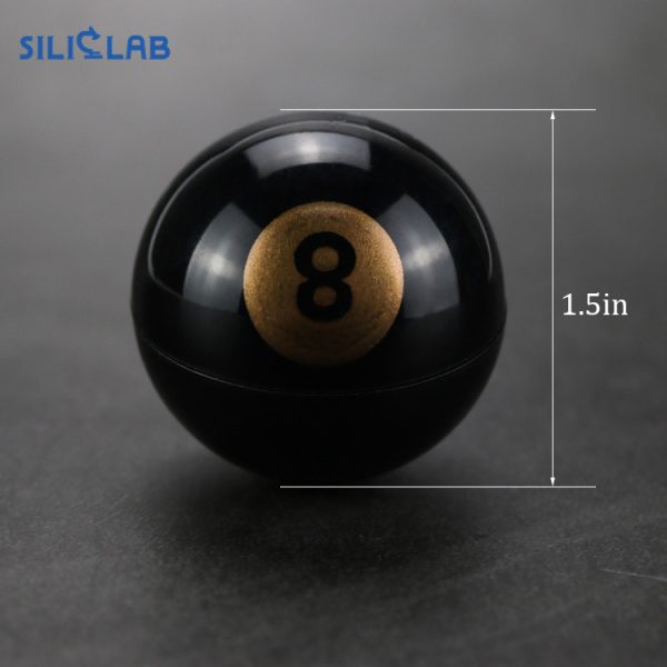black 8 ball container silicone
