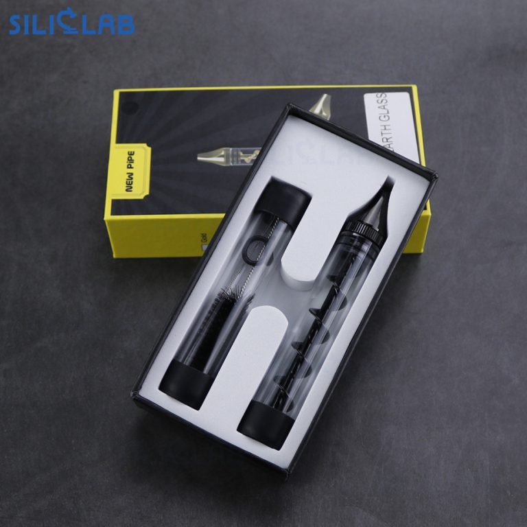 New Pipe Glass Twisty Blunt Pipe Kit 2 Series Box Siliclab
