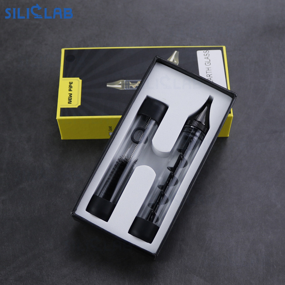 New Pipe Glass Twisty Blunt Pipe Kit 2 Series Box - Siliclab