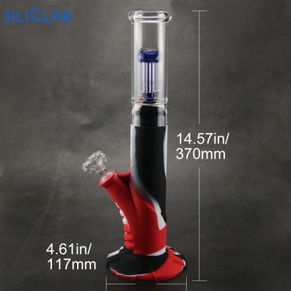 14 inches glass silicone bong