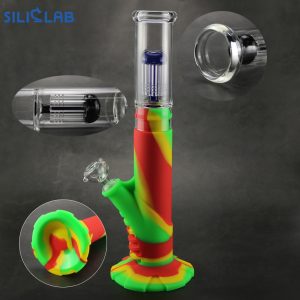 Silicone Bong With Glass Percolator