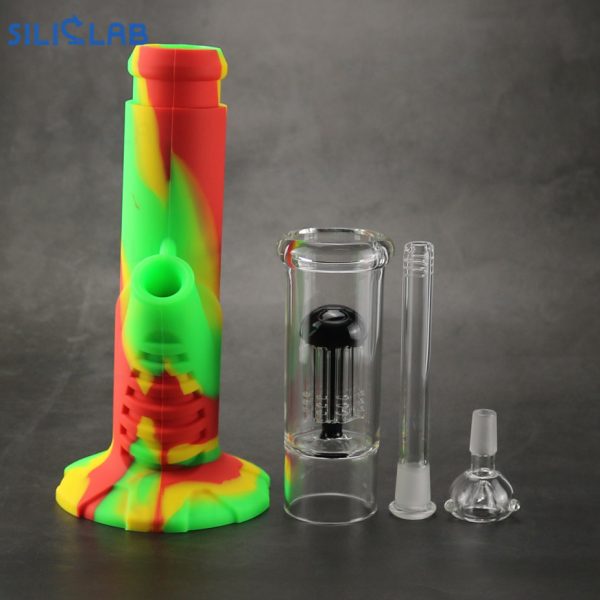 Silicone Bongs with Glass Percolator