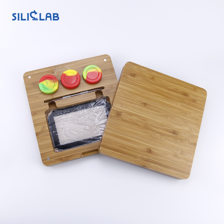 Oval Bamboo Rolling Tray for Weed Smoking 8*17cm - Siliclab