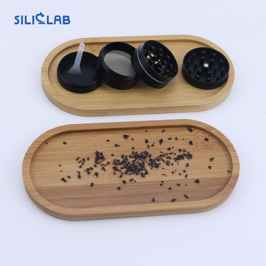 Oval Bamboo Rolling Tray for Weed Smoking 8*17cm - Siliclab