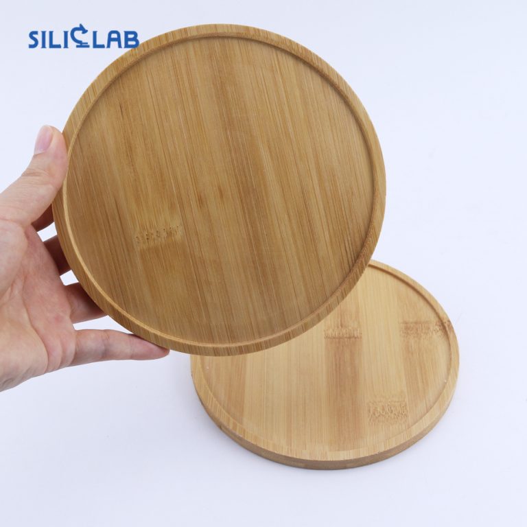 6 Inch Round Bamboo Rolling Tray Weed Collection Siliclab