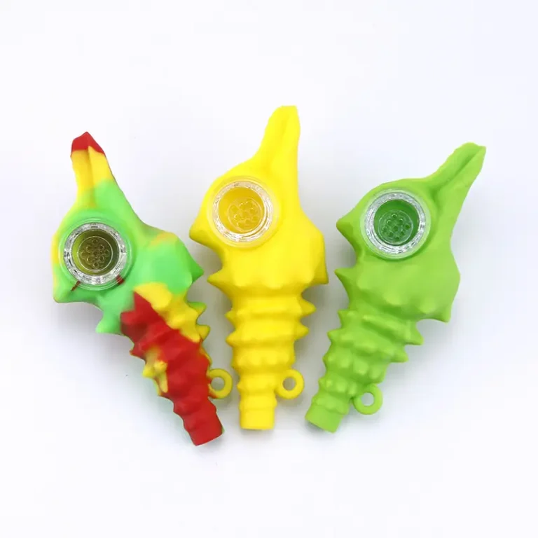 Conch Shell Pipe Silicone Smoking Weed Tube 4.7”