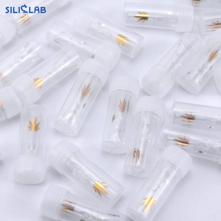 Glass Filter Tips wGold Cannabis Leaf LOGO 35mm