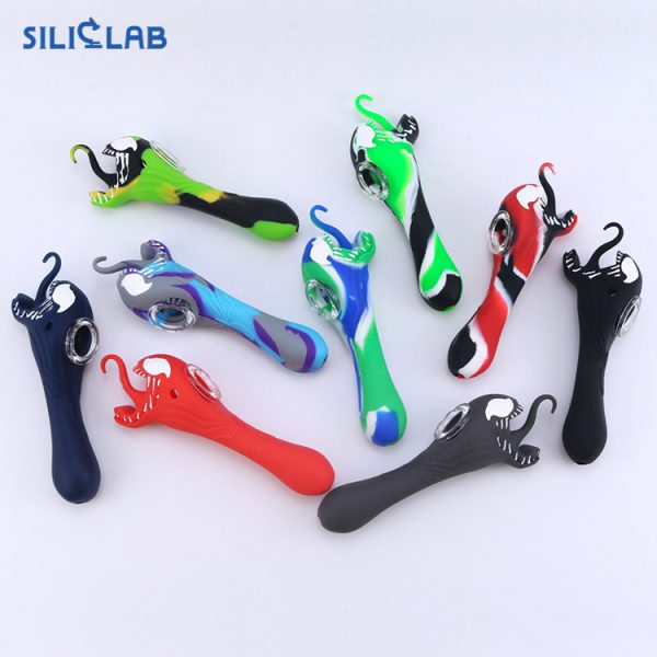 Venom Silicone Pipe Dry Herb Weed Smoking 5.7”
