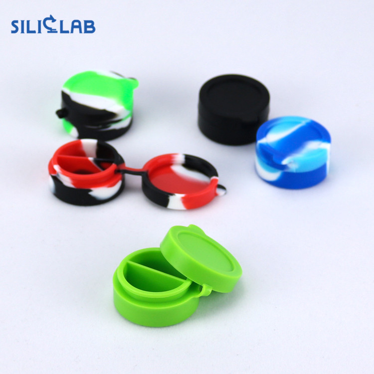 10ML ROUND SILICONE CONTAINER WITH 2 COMPARTMENTS 42x21MM (4)