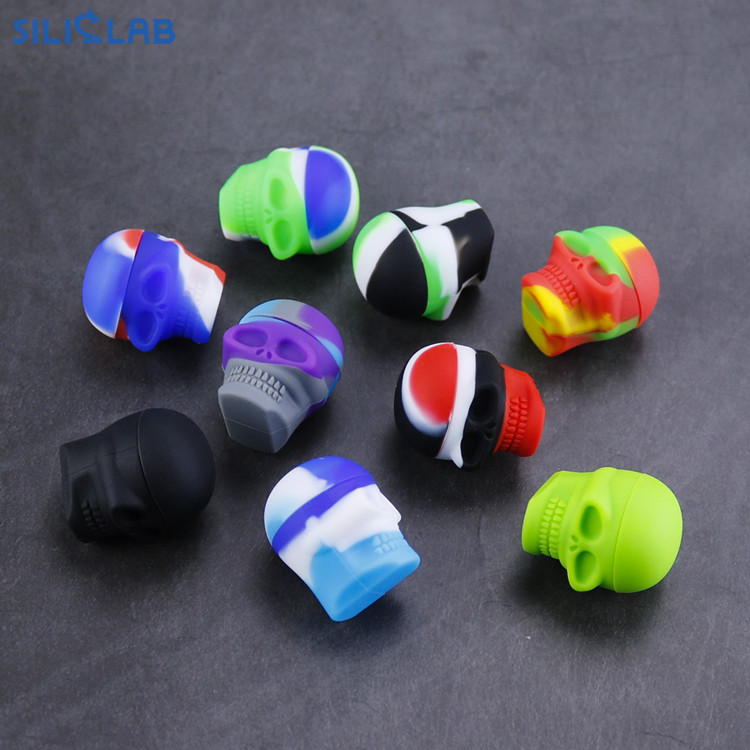 3ml Skull Silicone Wax Container (1)