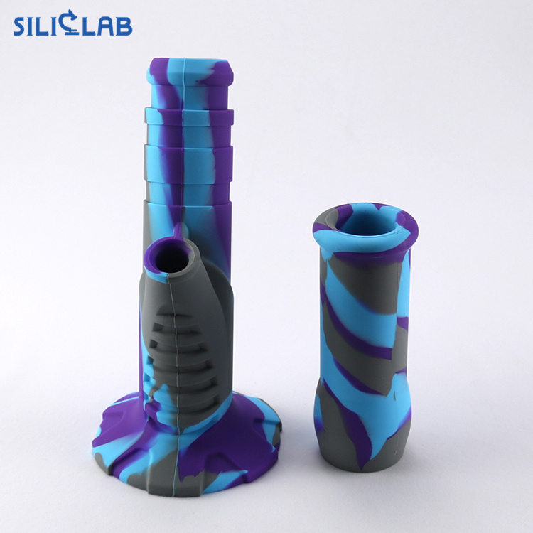 Tilted 360mm in length silicone bong--Two Part